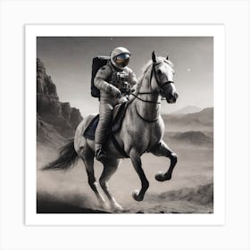 Astronaut On Horseback Art Print