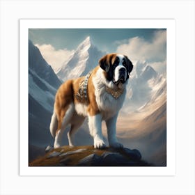 St Bernard 23 Art Print