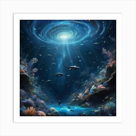 Ocean paintings art print Art Print