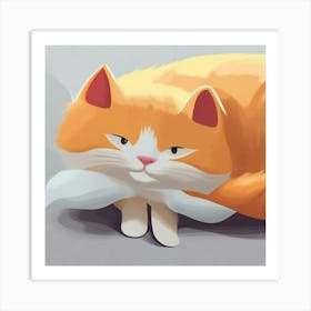 Orange Cat Art Print