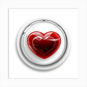 Heart Icon Isolated On White Background Art Print