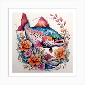 Rainbow Trout Art Print