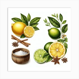 Lemon and Lime 1 Art Print