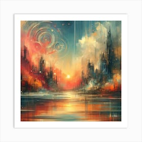 Abstract Horizons 45 Art Print