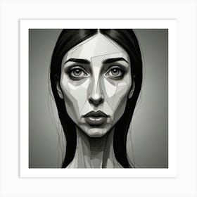 Frightened Woman Art Print