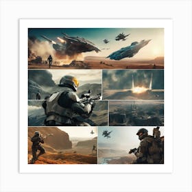 Halo Battles Art Print