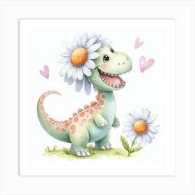 Daisy the dinosaur 2 Art Print