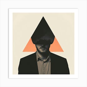 Man With A Triangle On His Head Art Print