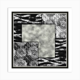 Black And White Roses Art Print