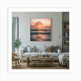 Sunset At The Beach Art Print