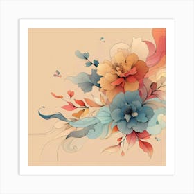 Abstract Flower Painting 7 Art Print