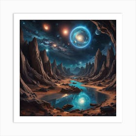 Space Cave Art Print