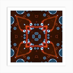 The Pattern Is Orange With Lines Art Print