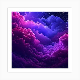 Purple Clouds In The Sky Art Print