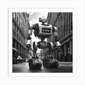 Robot In The City 111 Art Print