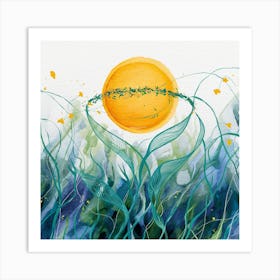 Sun In The Grass 1 Art Print