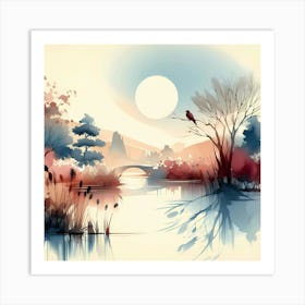 Watercolor Landscape 7 Art Print