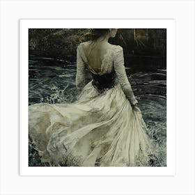 Girl In A Dress Art Print