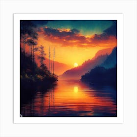 Lovely Sunset Haven Art Print