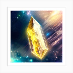 Golden Crystal Art Print