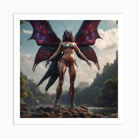 Sexy MothWoman Art Print