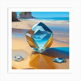 Diamonds On The Beach Art Print