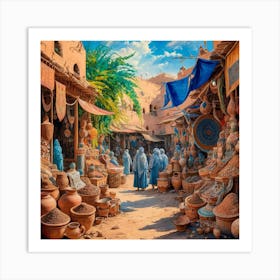 Marrakech Market 1 Art Print