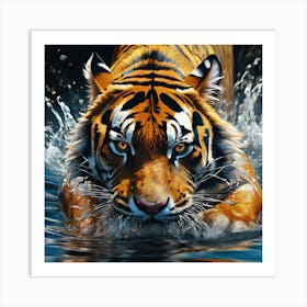 Pouncing Tiger Art Print