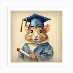 Graduation Rat Art Print