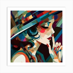 Woman In A Hat Art Print