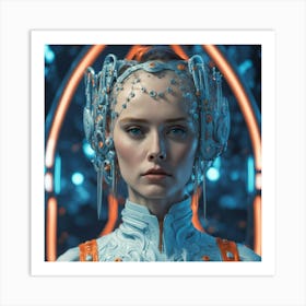 Futuristic Girl 5 Art Print