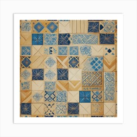 Blue And White Tiles Art Print