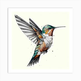 Kolibri Artwork Painting 23 Art Print