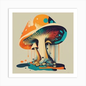 Psychedelic Mushroom Art Print