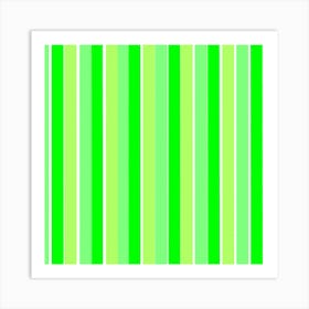 Lime Green Stripes Art Print