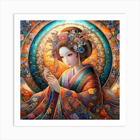 Creative Geisha Illustration 59 Art Print