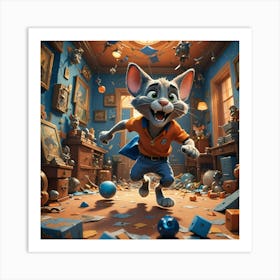 Modern Tom And Jerry Art Print