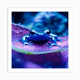 Blue Frog Art Print