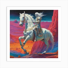 White Horse Art Print