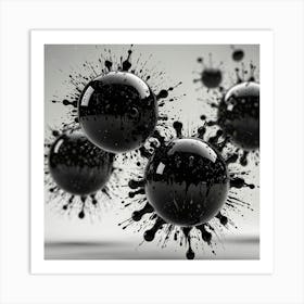 Black Spheres Art Print