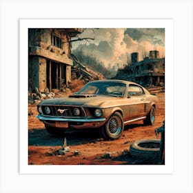 mustang, still standing Art Print