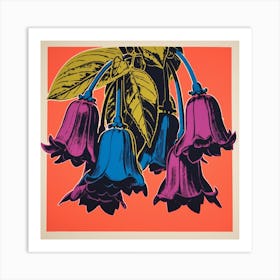 Bluebell 1 Pop Art Illustration Square Art Print