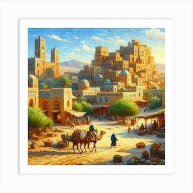 Tunisian Oasis village 4 Art Print