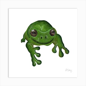 Green Frog Art Print