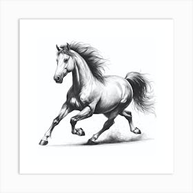 Horse Running 3 Art Print