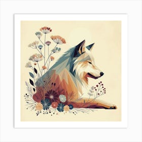 A peaceful wolf 3 Art Print