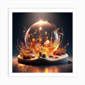 Snow Globe Art Print