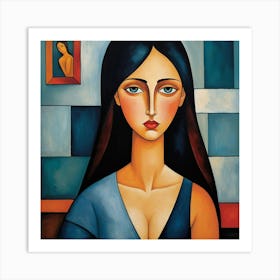 Contemporary Artwork Inspired By Amadeo Modigliani Art print 1 Art Print