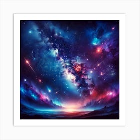 Galaxy Painting Art Print