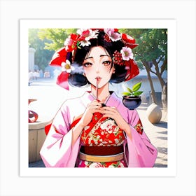 Geisha Girl Art Print